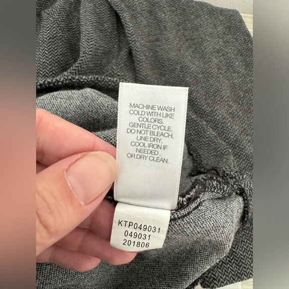 J.Jill Ponte Knit Chevron Shift Mini Dress Tunic Top Comfy Soft Size Large - Picture 7 of 9